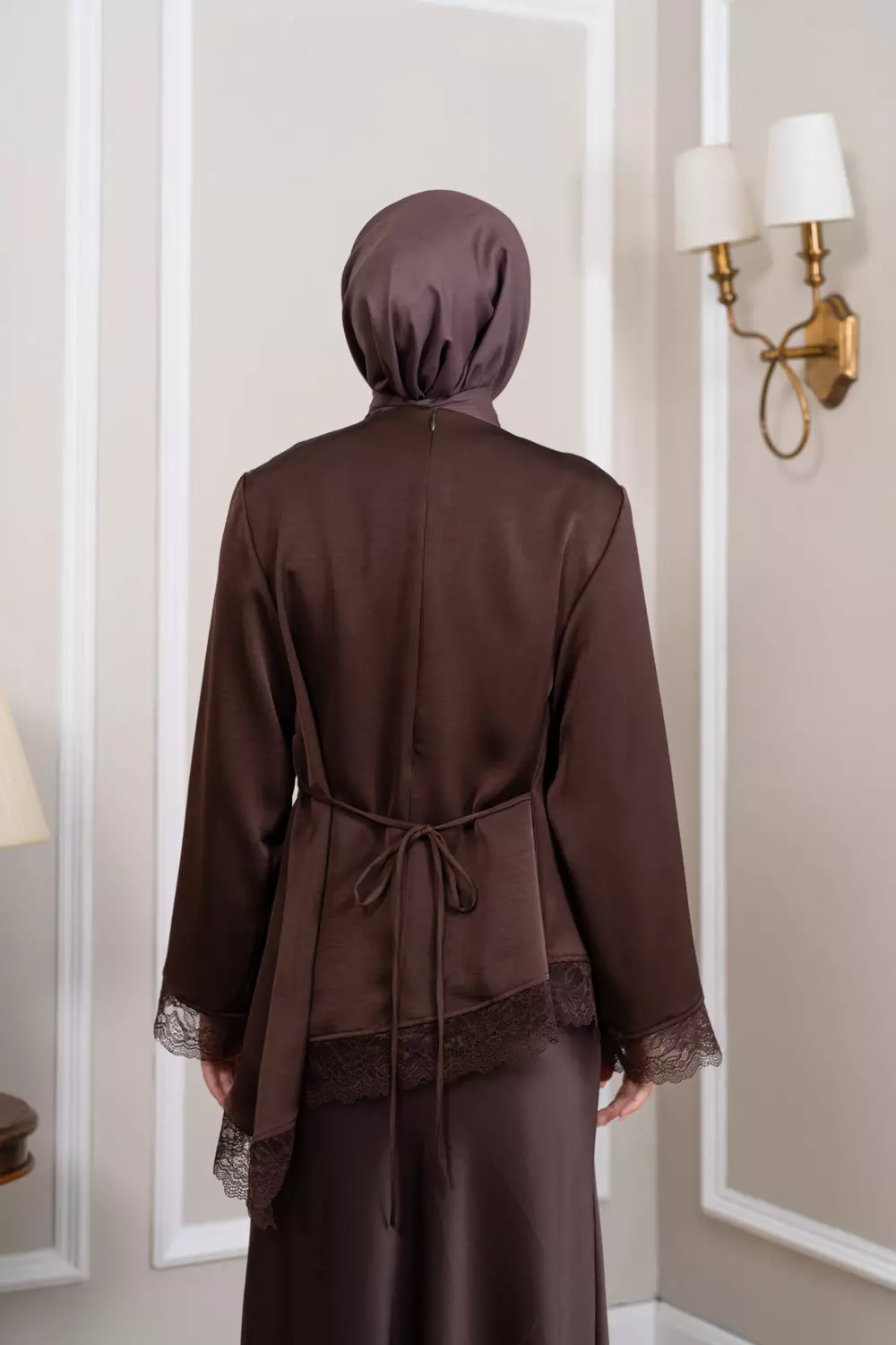 Klamby - Sera Lace Blouse Deep Espresso
