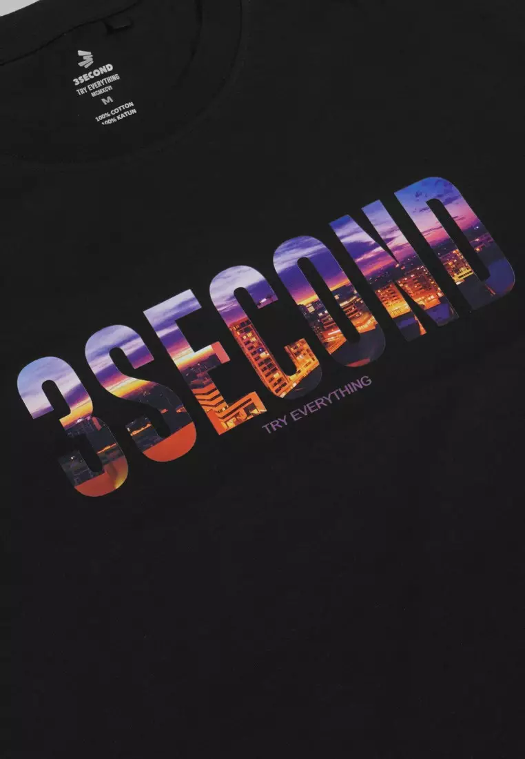 3Second Men's T-Shirt Short Sleeve Cotton San Diego Script OL351223