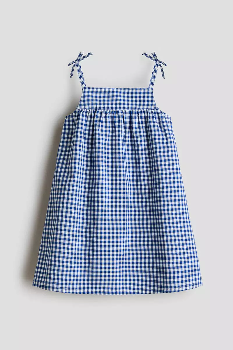 Cotton poplin strappy dress