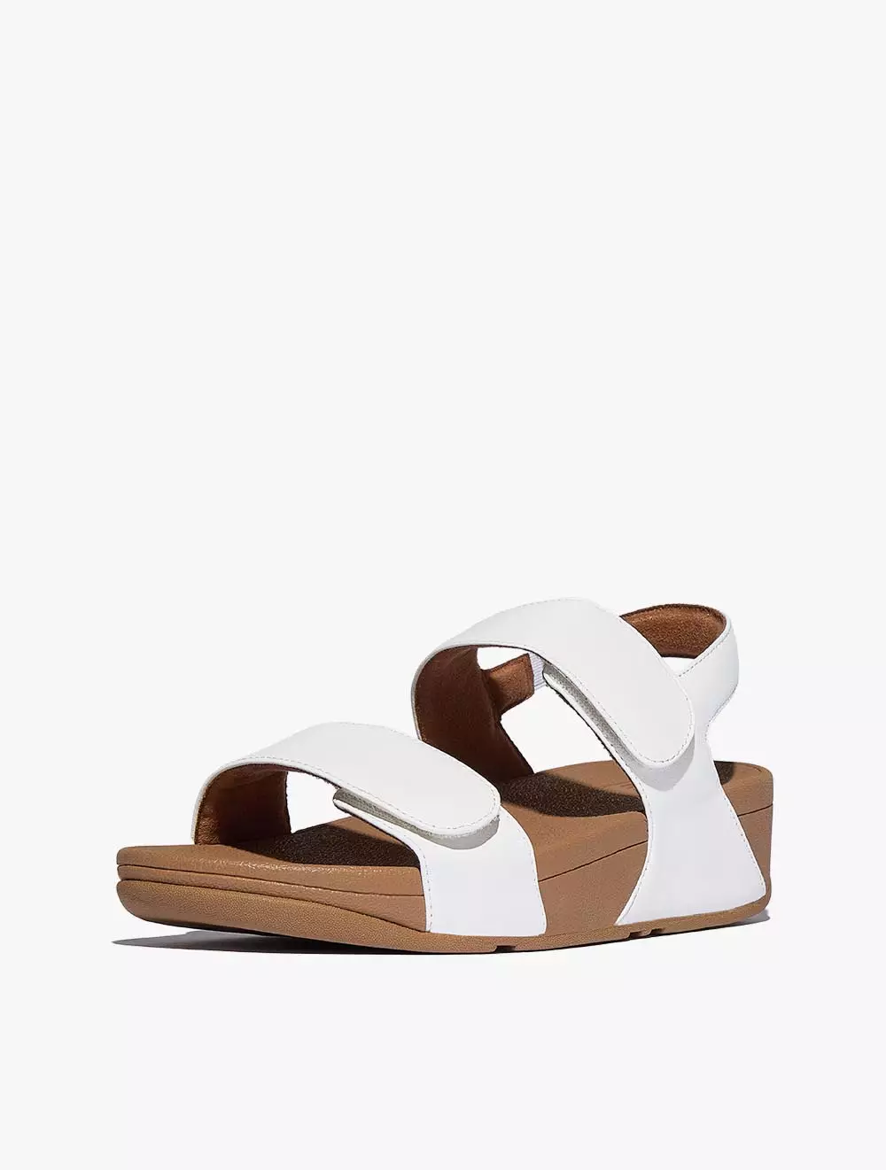 Fitflop Lulu Adjustable Leather Back-Strap Sandals - Urban White