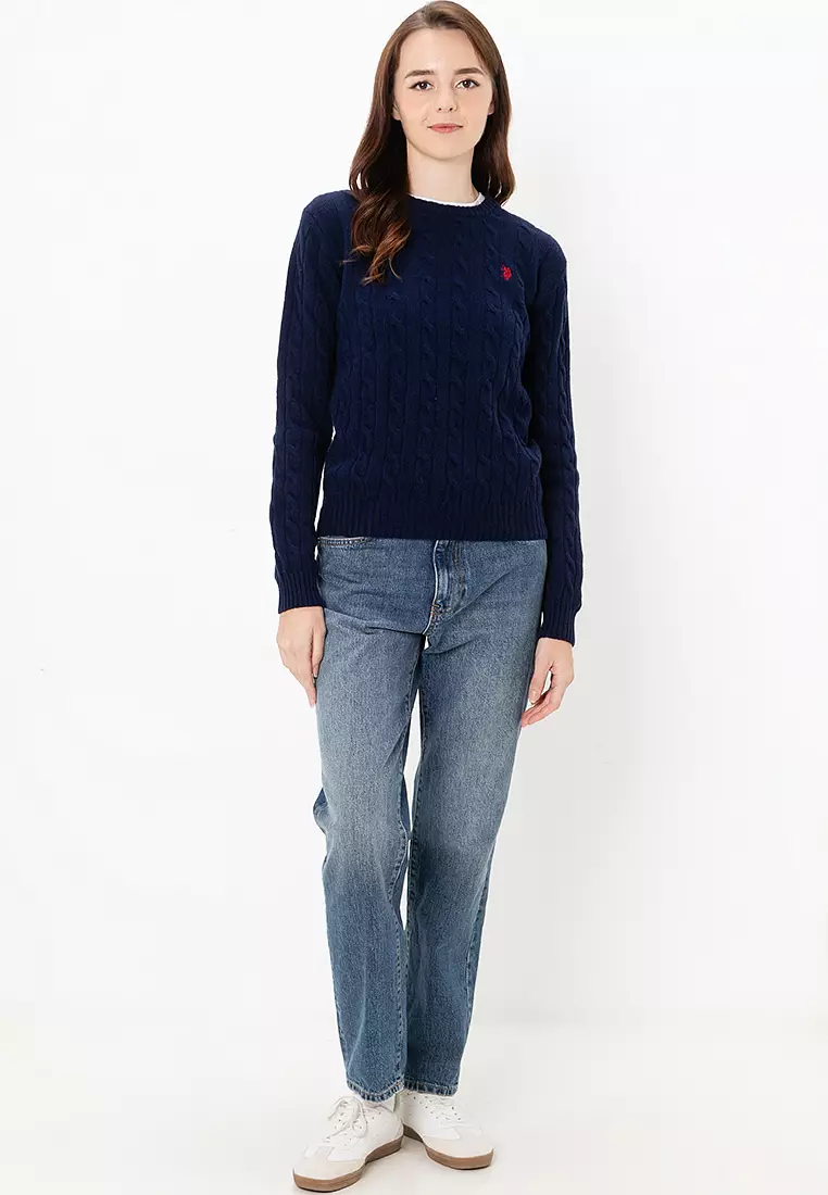 Logo Cable Knit Sweater