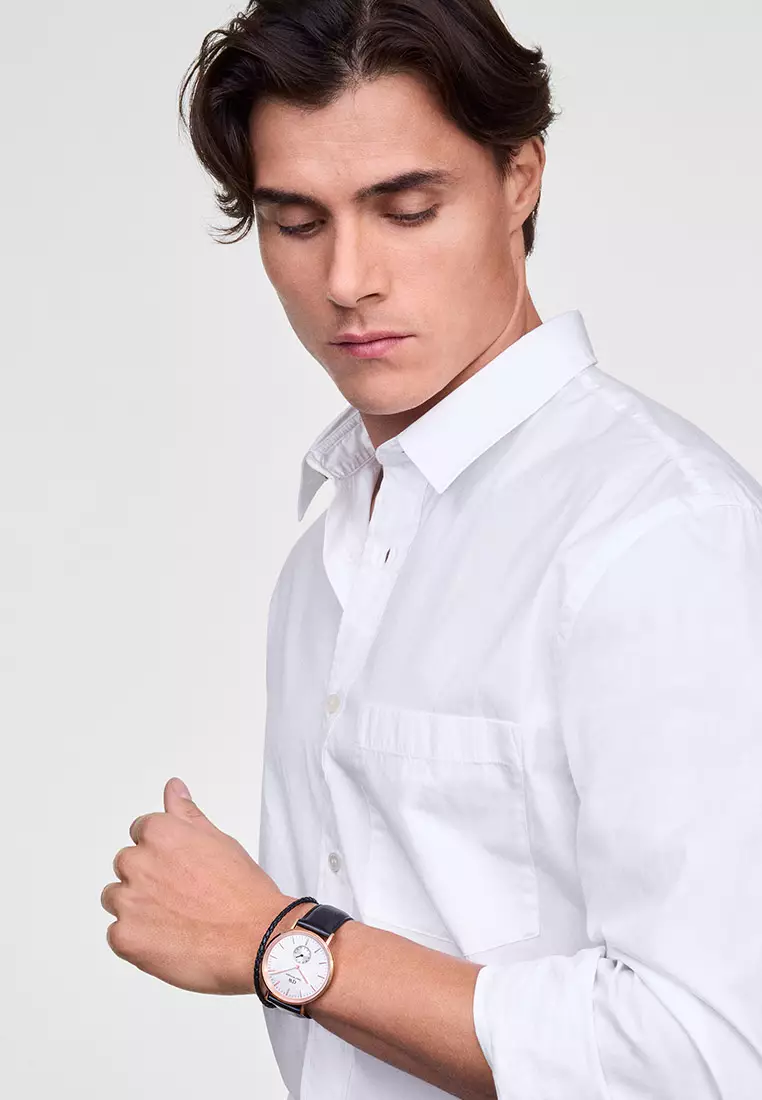 Classic 40mm Multi-Eye Sheffield Off-White Silver Sunray Rose Gold Men Watch stainless steel Leather strap watch DW Official Authentic Original