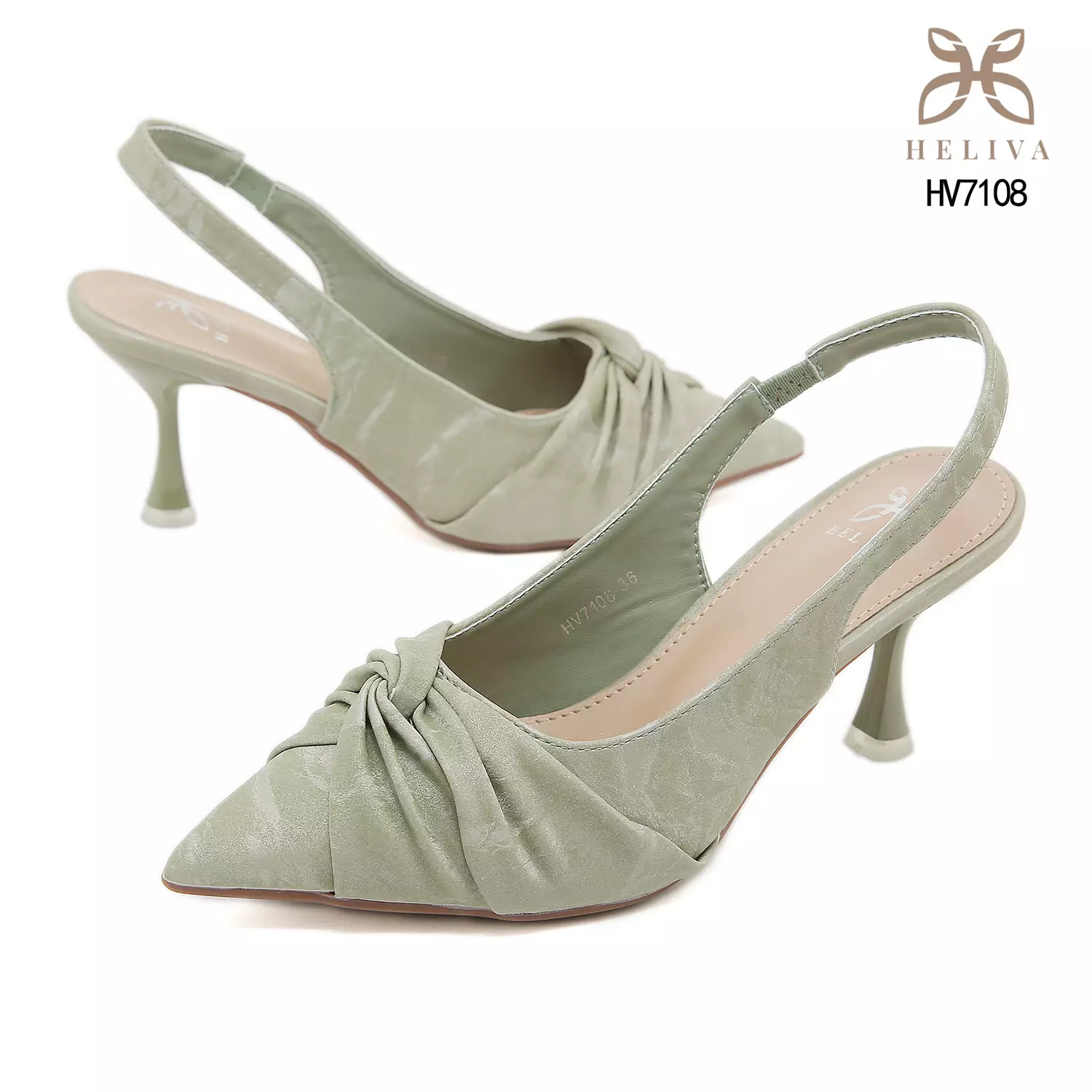 HELIVA SABRINA Sophisticated 7cm Heels in Luxe Satin with Refined Pointed Toe HV7108
