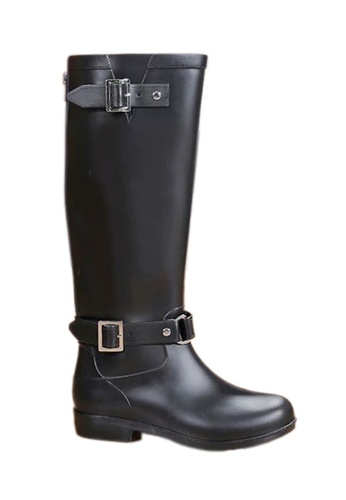 Twenty Eight Shoes black Zipper Long riding Rain Boot VR82 DB38CSH3E0850BGS_1