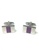 Splice Cufflinks purple and silver Purple Center Rectangular Cufflinks SP744AC26FSRSG_1