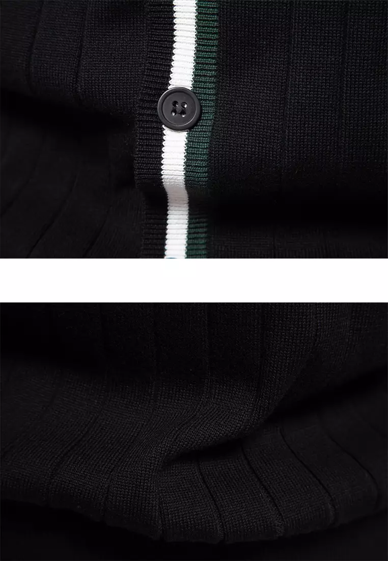 V-Neck Stripe Knitted Cardigan AX-SW199