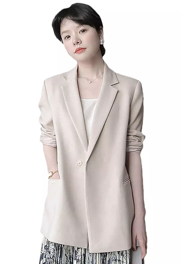 Buy Sunnydaysweety High end design draped casual blazer CA091930
