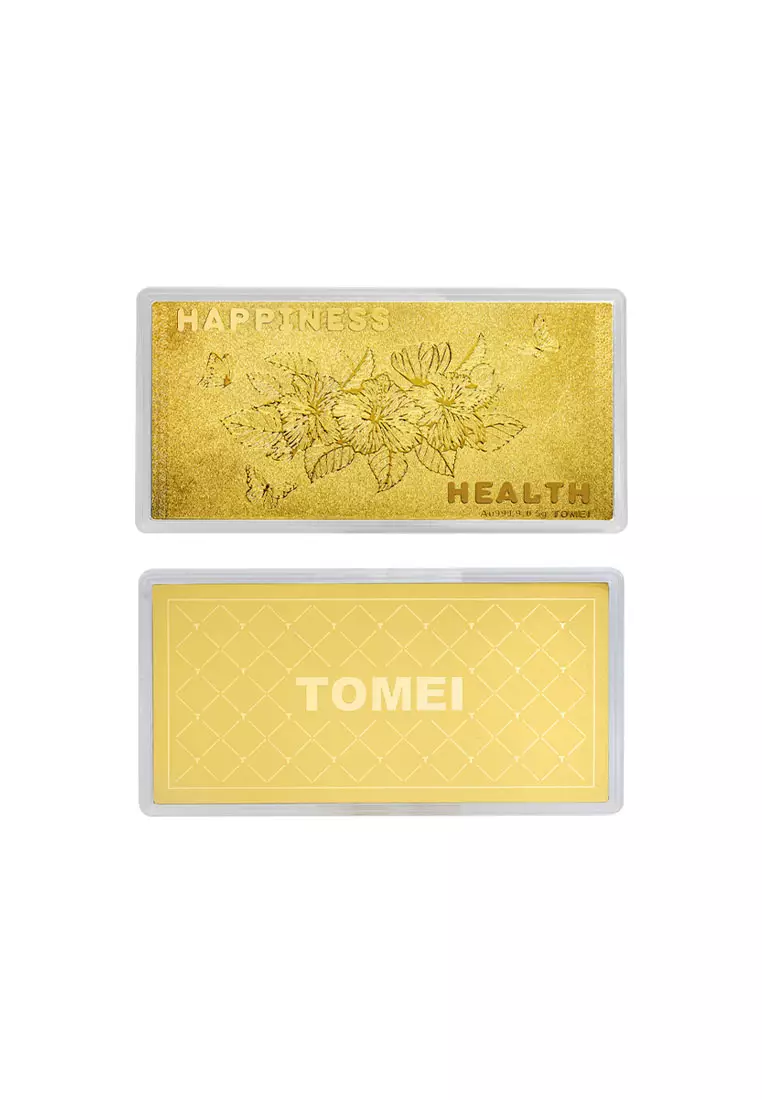 TOMEI Happiness & Health Gold Wafer (0.5G), Yellow Gold 9999
