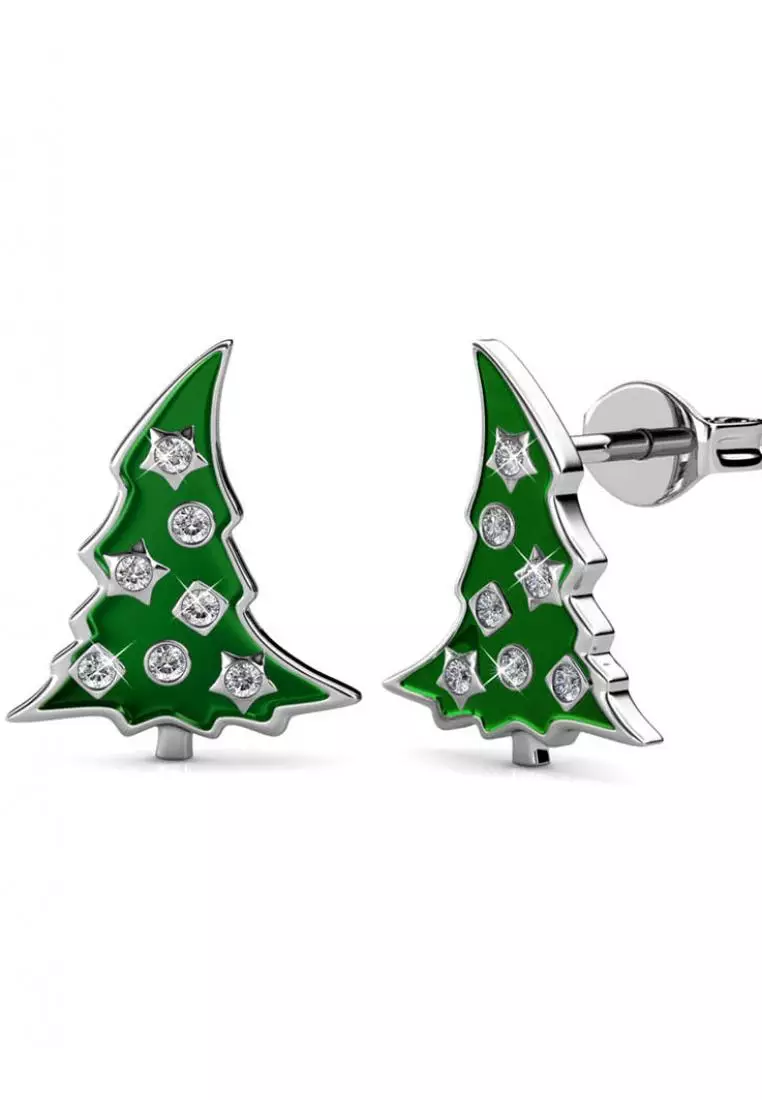 Christmas Tree Earring - Anting Crystal Swarovski by Her Jewellery