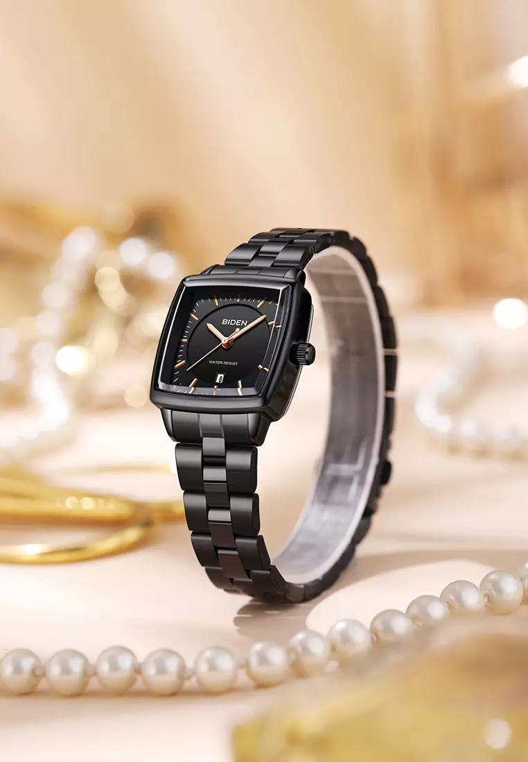 Jam Tangan Wanita Original Full Luminous Kuarsa Fashion Classic Tali Stainless Steel Jam Tangan Cewek allblack