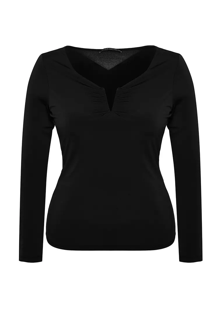 Plus Size Sandy V-Neck Blouse