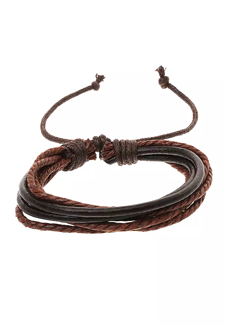 Omrish Bracelet Gelang Unisex Retro One Set Material Leather ORIGINAL