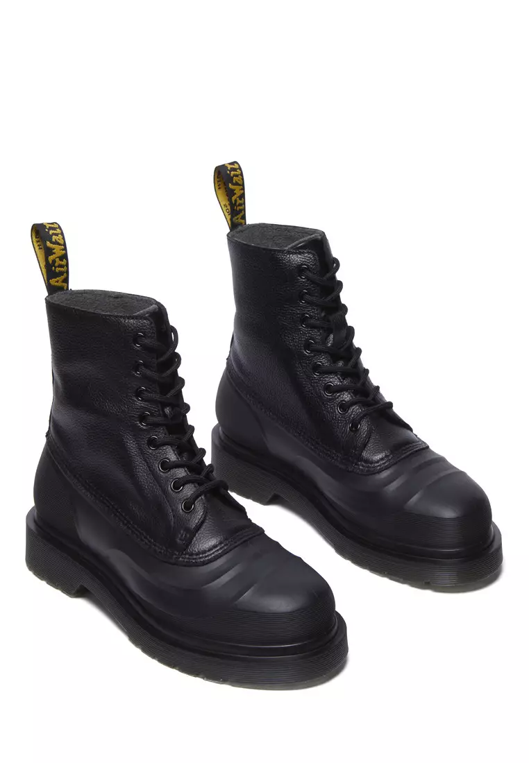 1460 Fleece Lined Leather Sub Black Boots Women