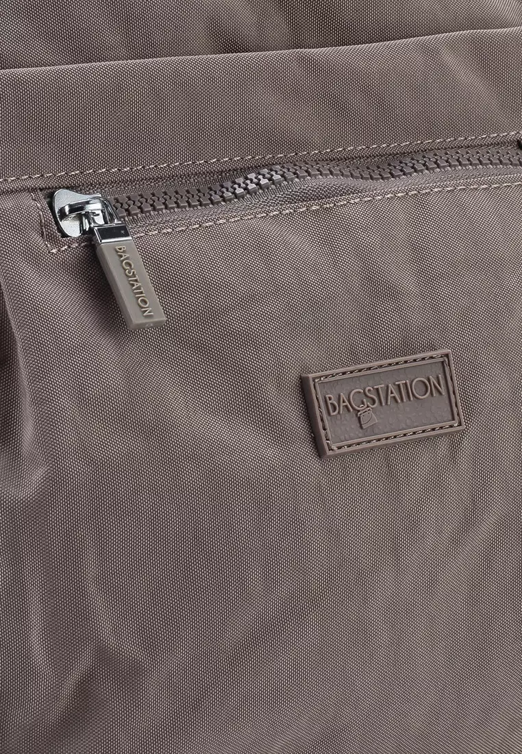 Crinkled Nylon Small Backpack