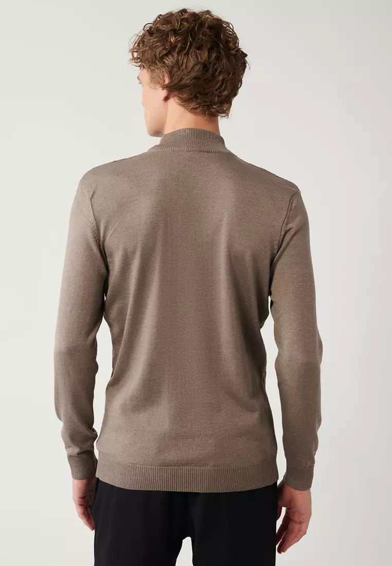 Textured Turtleneck Knitwear Sweater