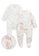 Purebaby Organic white and pink and yellow 2 Pack Digital Zip Growsuits FC304KA2120B2FGS_1