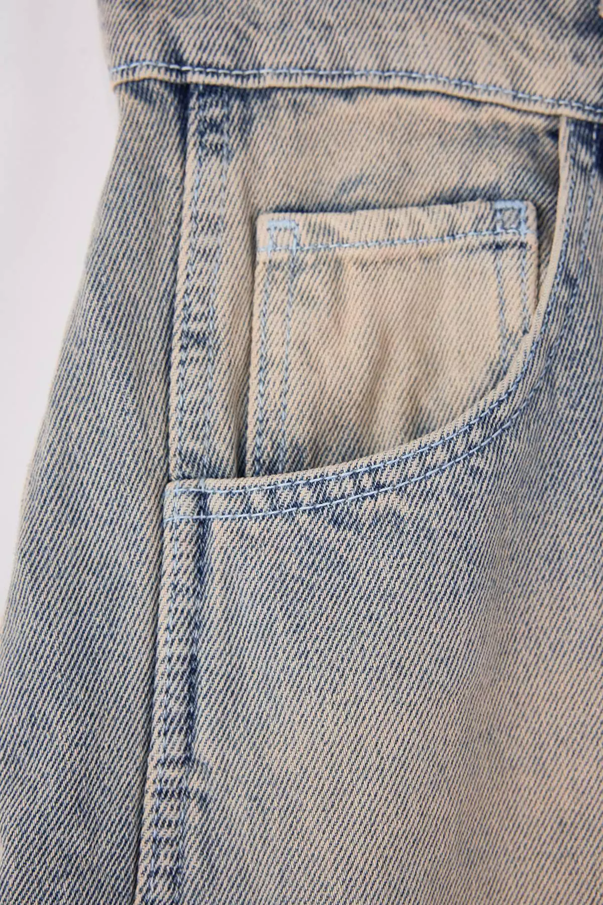 Blue High Waist Baggy Fit Large Size Jeans Tbbss25Cj00000