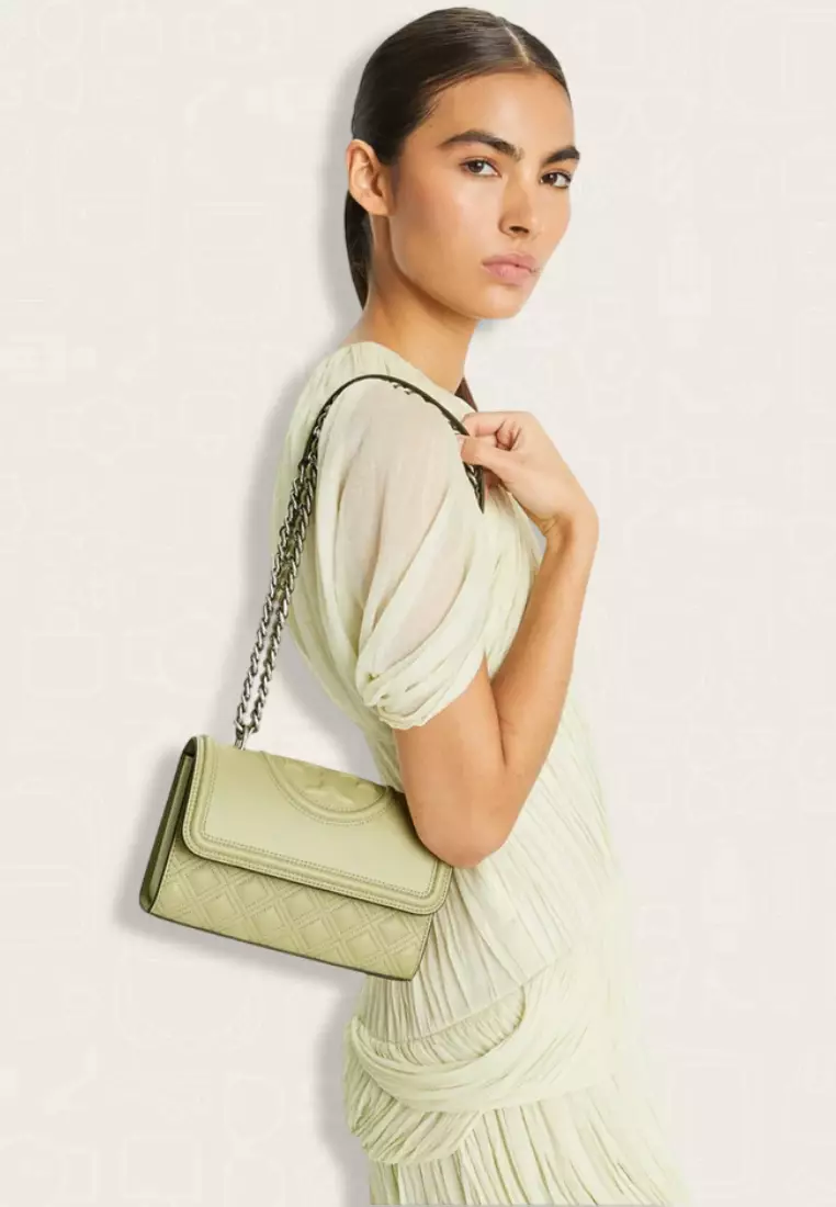 Tory Burch Small Fleming Convertible Shoulder Bag Olive Sprig