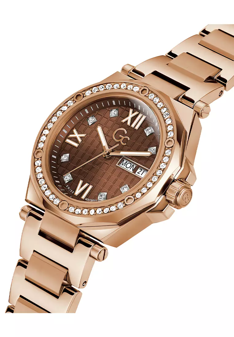 Gc Legacy Lady Mid Size Rosegold Stainless Steel Swiss Made - Z20001L4MF