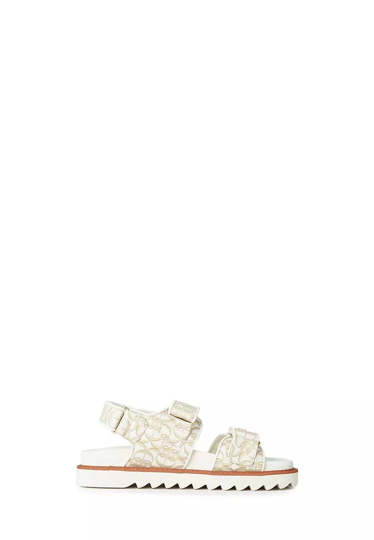 Discount on BONIA  shoes - SKU: La Luna Beige Sentiero Flat Sandals