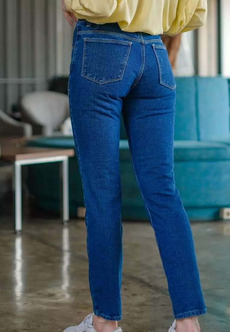 Fitwear - Renata Highwaist Boyfriend Tuner Jeans - BLUE DENIM