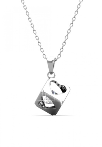 Her Jewellery silver Secret Love Pendant -  Made with premium grade crystals from Austria HE210AC35DTOSG_1