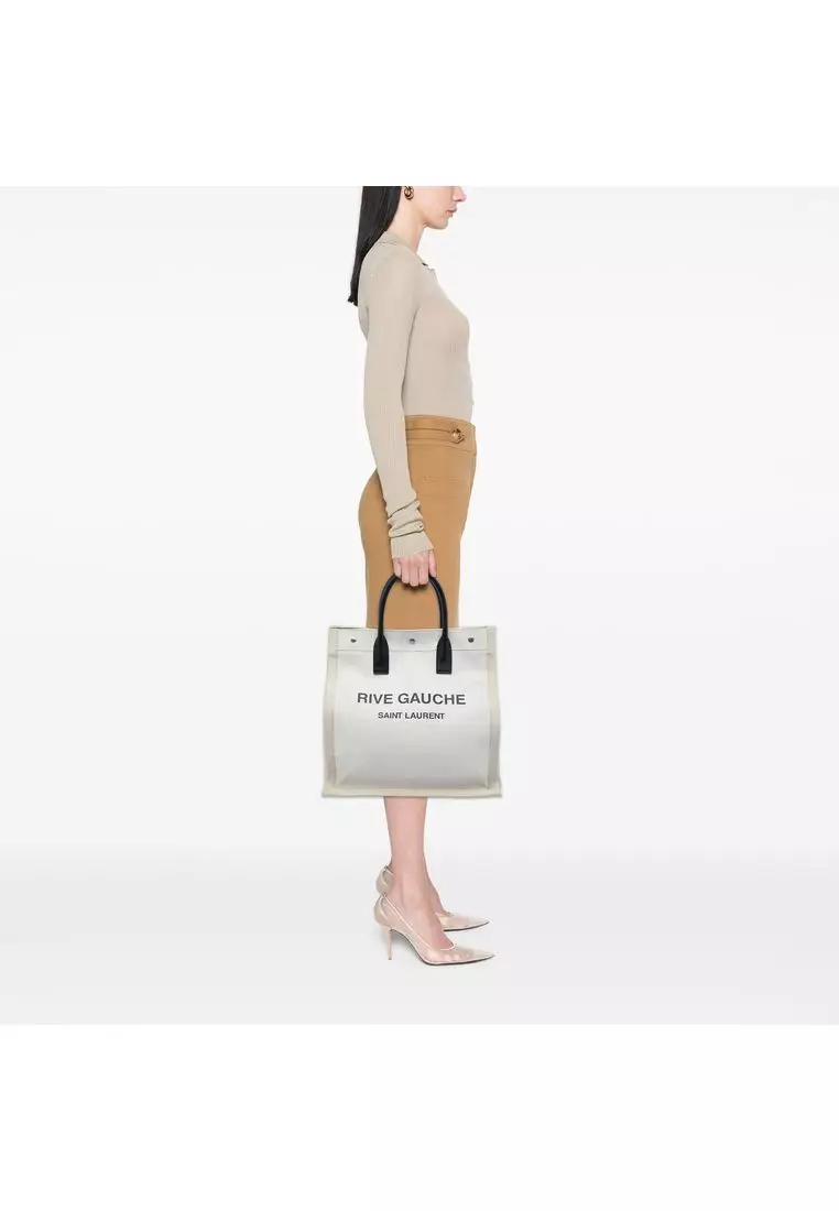 Pre-Loved Saint Laurent Canvas Rive Gauche North South Tote