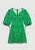 Maje green Printed Satin Jacquard Dress 86617AAF5AACF0GS_6