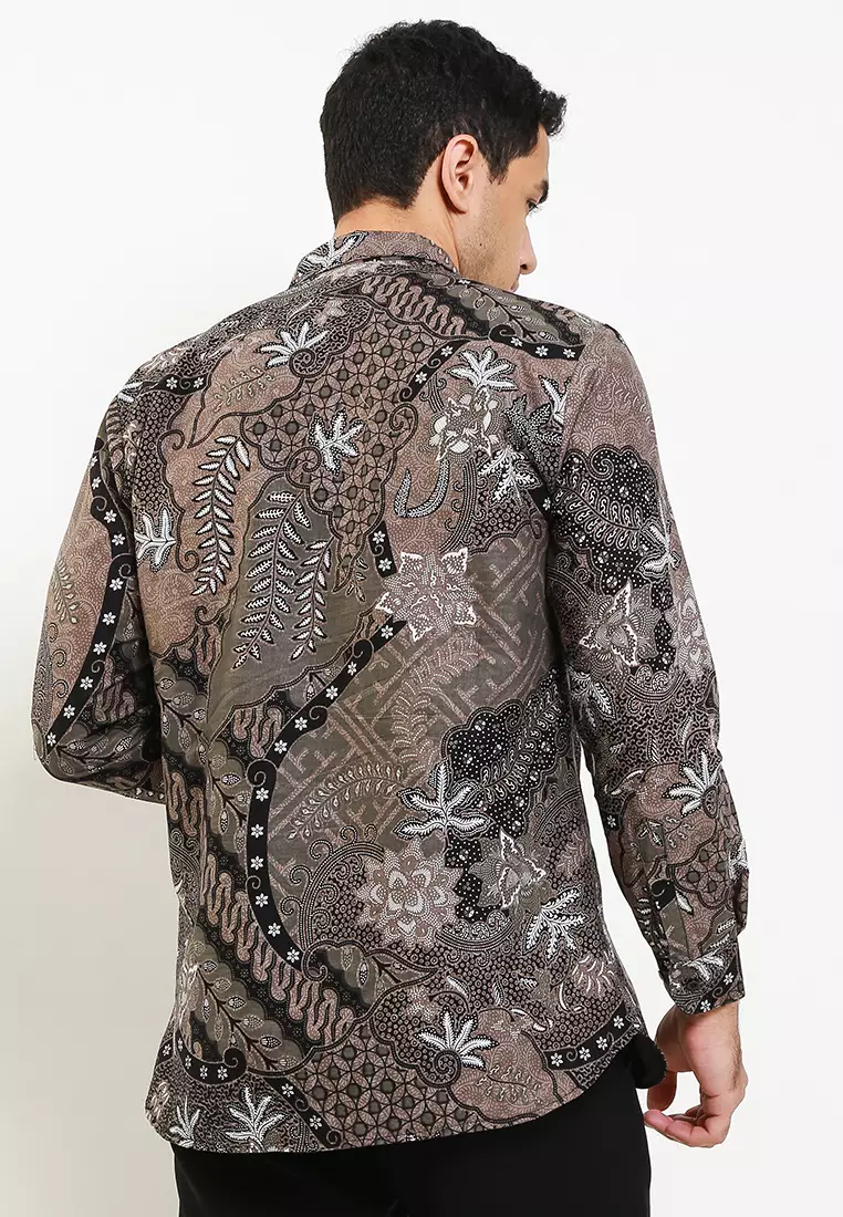 Dharanindra Kemeja Batik Pria Premium Slimfit Modern Lengan Panjang
