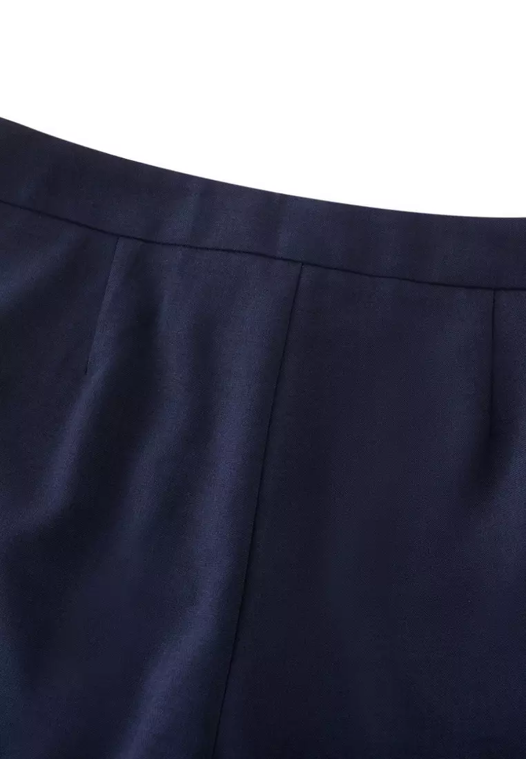 Polyester 煙管剪裁西裝褲