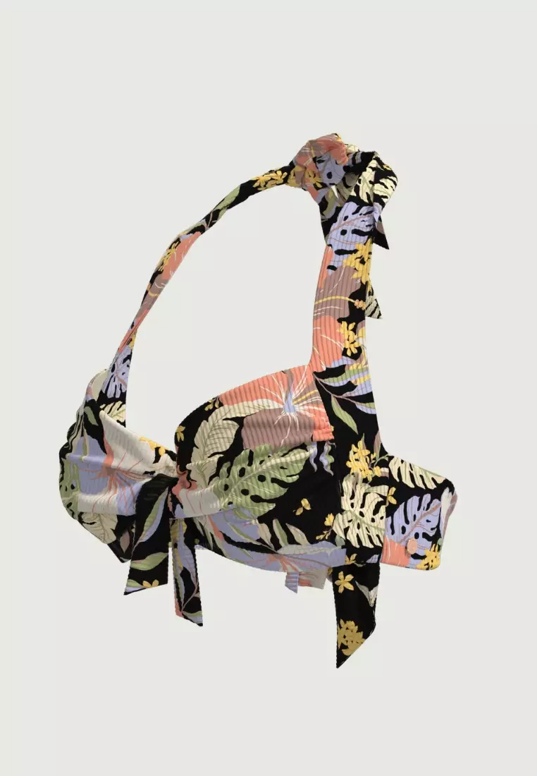 Daydream Black Tie Front Halter Top