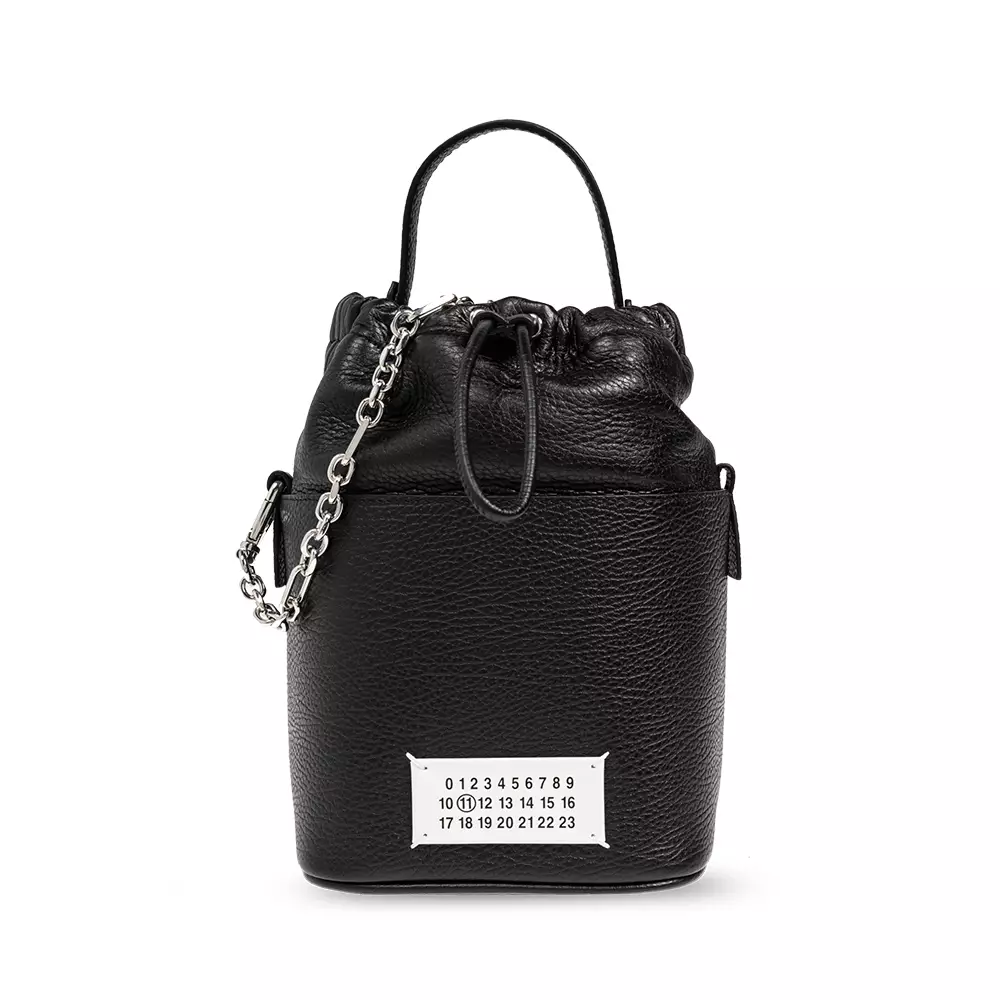 [12.12 Dealcember] 5AC Small Bucket Bag Grained Leather Black