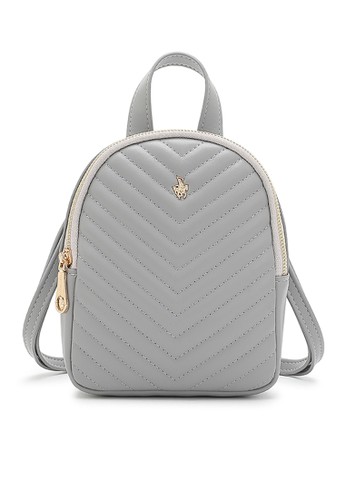 gray mini backpack
