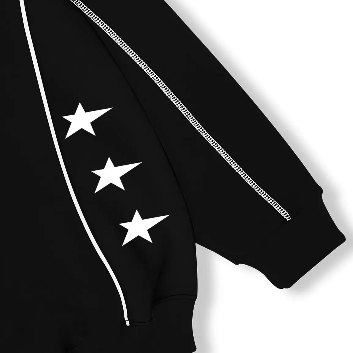 OOTDSUPPLY Crewneck Ersix Stitch Black | Sweater Pria & Wanita CNSTITCH002