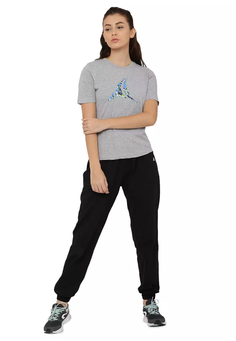 Buy Fitleasure Women's Training/Gym Basic Grey Tee Online ZALORA