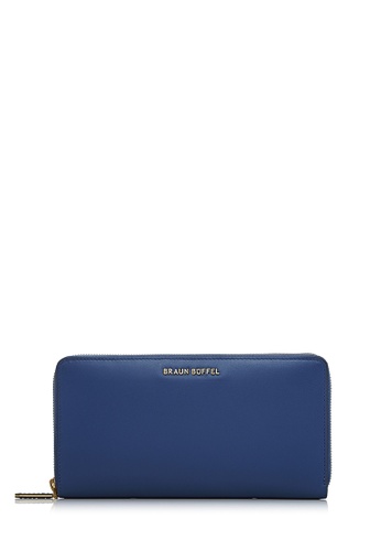 Buy Braun Buffel Lynda Zip Long Wallet In Blue Online Zalora