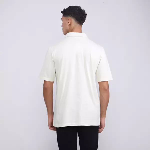 LARUSSO Archer Half Zip Polo Shirt -  Vaporous Grey