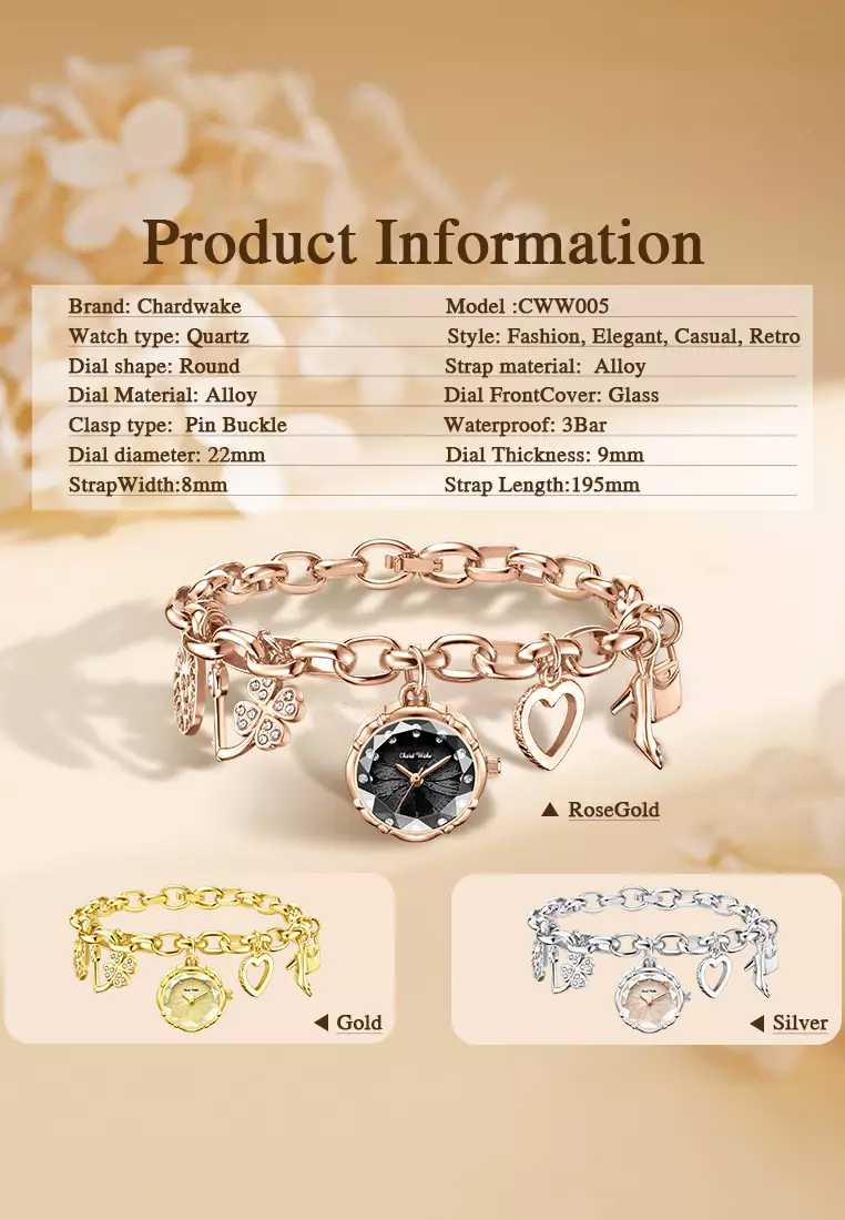 Jam Tangan Wanita Gelang Anti Air Original Mewah Elegan Korea Jam Tangan Cewek Kecil rosegold