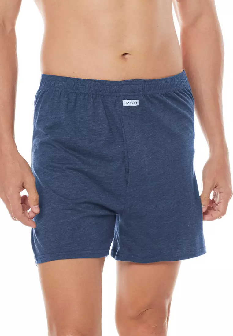  Premium Cotton Inside Garter Boxer Shorts Carib - Denim (Single Pack)