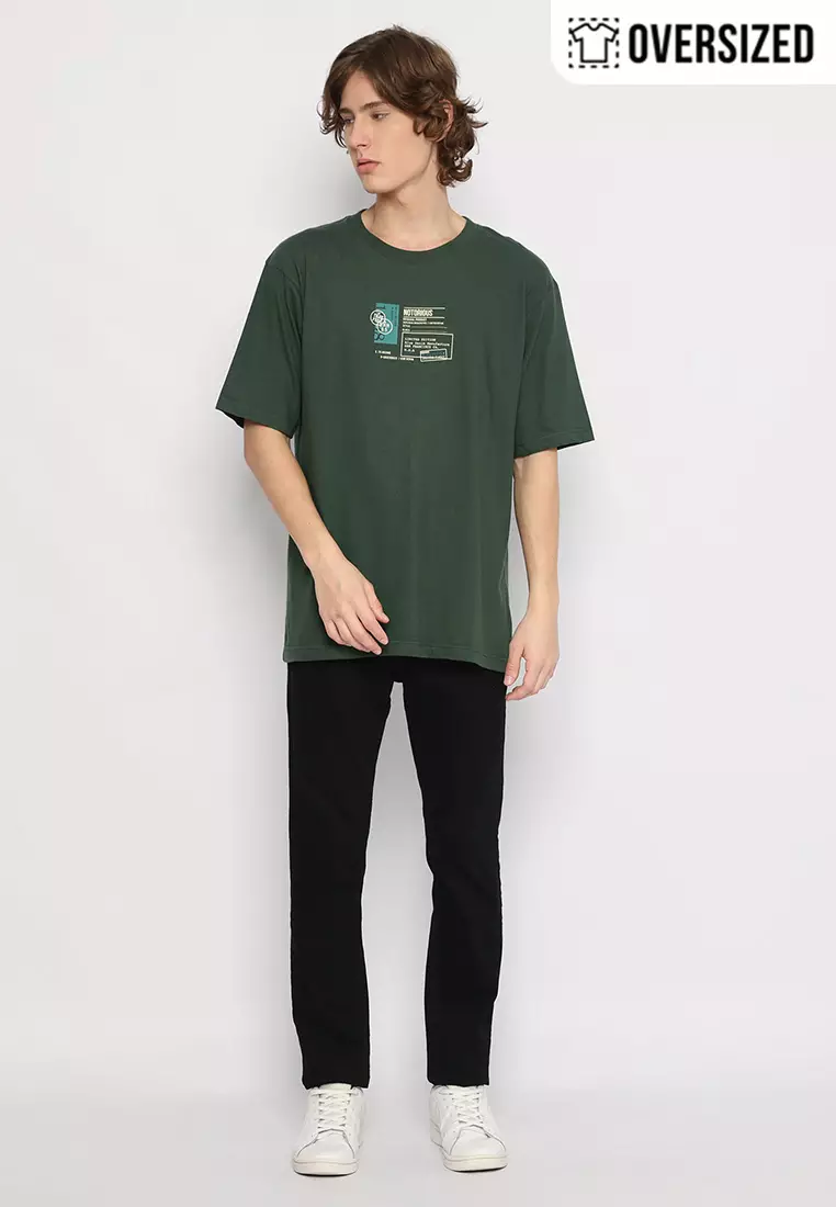 RBJ T-Shirt Cotton Oversized Pria 2079230331