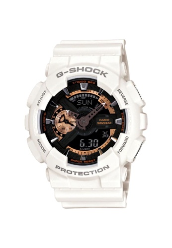 G-SHOCK white Casio G-Shock Men's Analog-Digital Watch GA-110RG-7A Rose Gold Dial with White Resin Band Sports Watch 7EA8DAC3DCC1F6GS_1