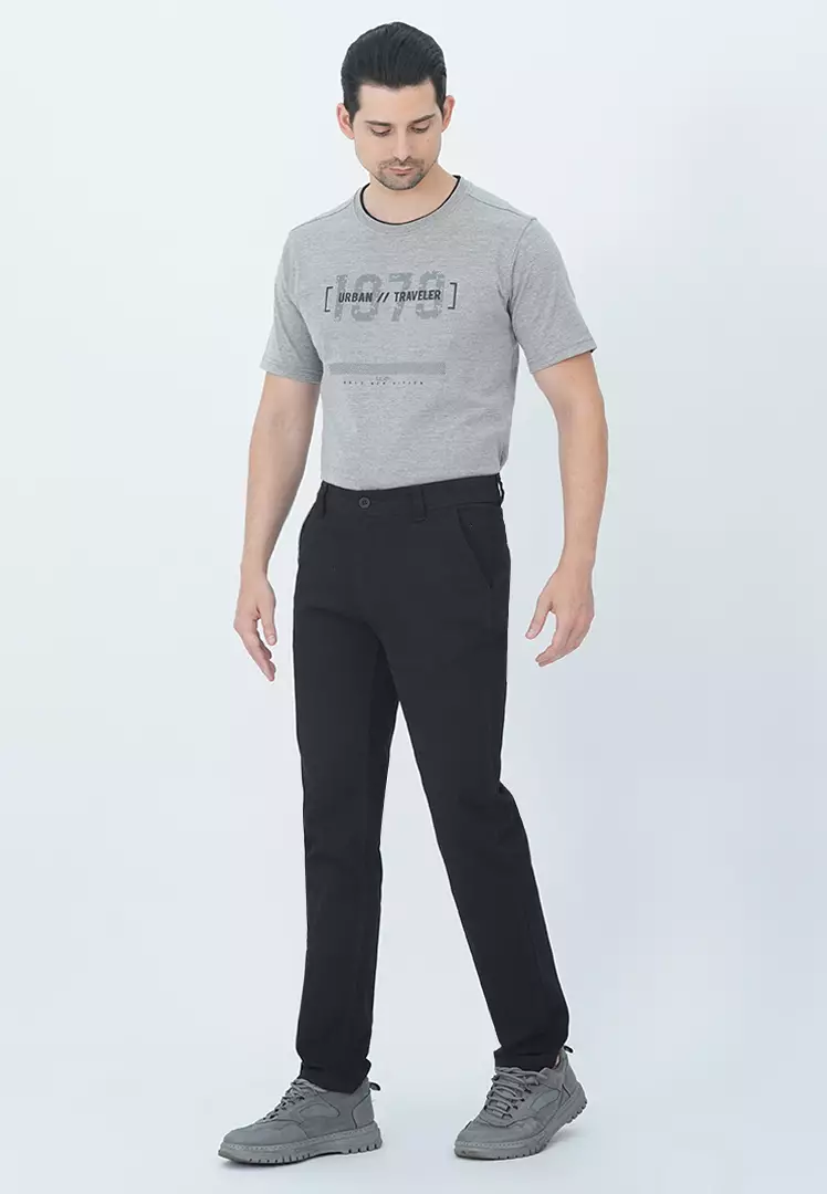 LGS - Celana Chinos - Double Pocket - Regular Fit - Hitam - CCT.502.S040.004.C