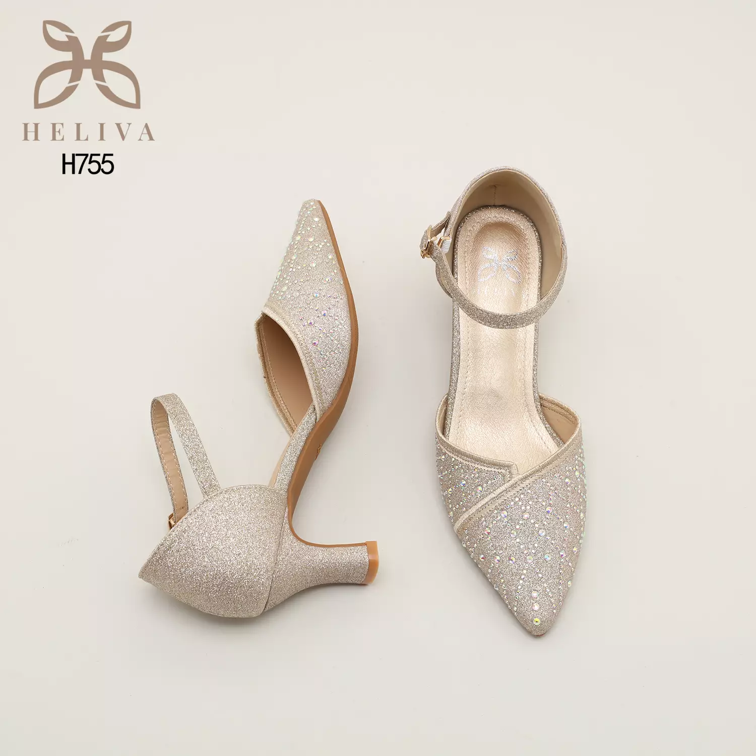 Heliva Sherly Women High Heels Glitter Jewel Accesories