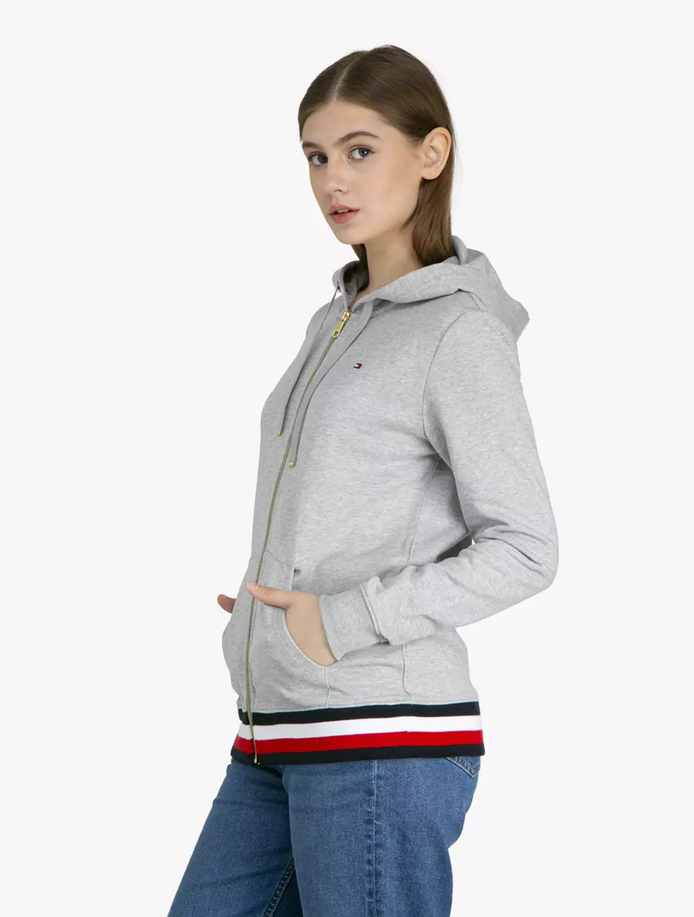 Tommy Hilfiger - Heritage Zip Through Hoodie - Grey - Grey