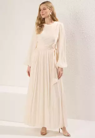 white formal dress philippines Duchess White Modern Filipiniana Midi Dress - Sally