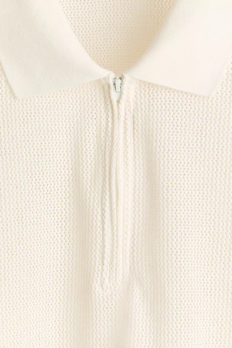 Regular Fit Hole-knit polo shirt