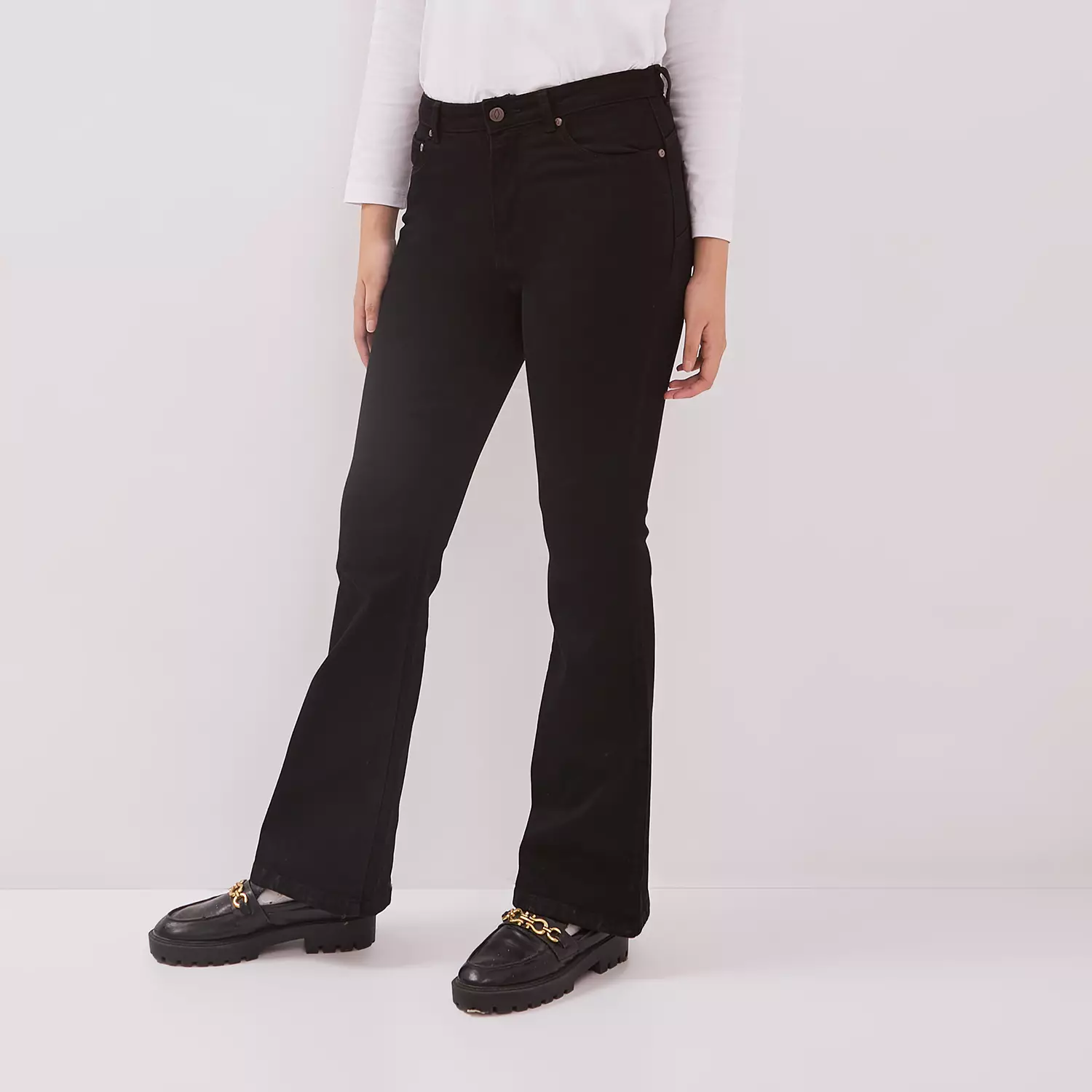 DUST Celana Vintage Cutbray Jeans Dista Black (D.3831)