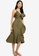 ZALORA BASICS green Ruffle Detail Fake Wrap Dress 90A6FAAC01C738GS_4