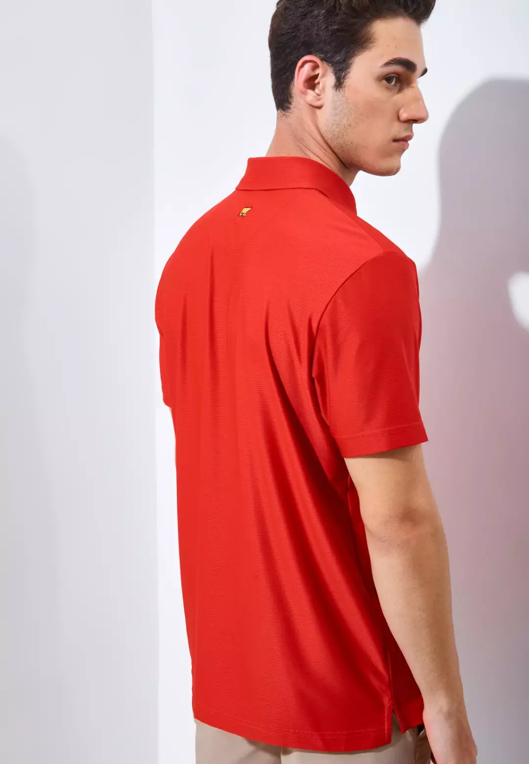 Jack Nicklaus Acapulco Premium Solid Stripe Polo Red Dune