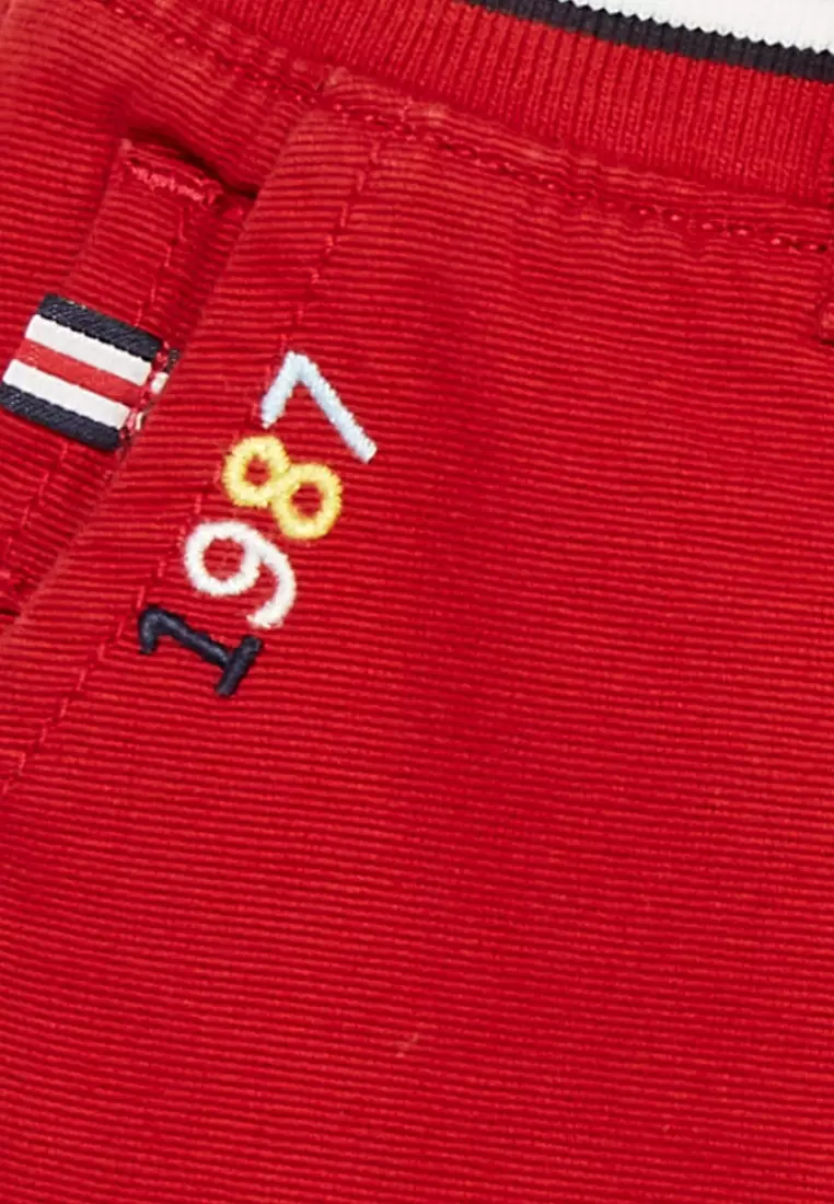 Red Elastic Waist Pants